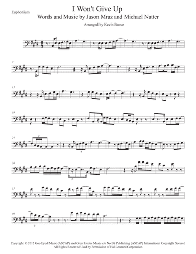 I Won't Give Up (arr. Kevin Busse)