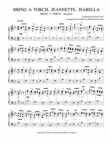 Bring a Torch, Jeannette, Isabella (BRING A TORCH) (arr. Richard Giszczak)