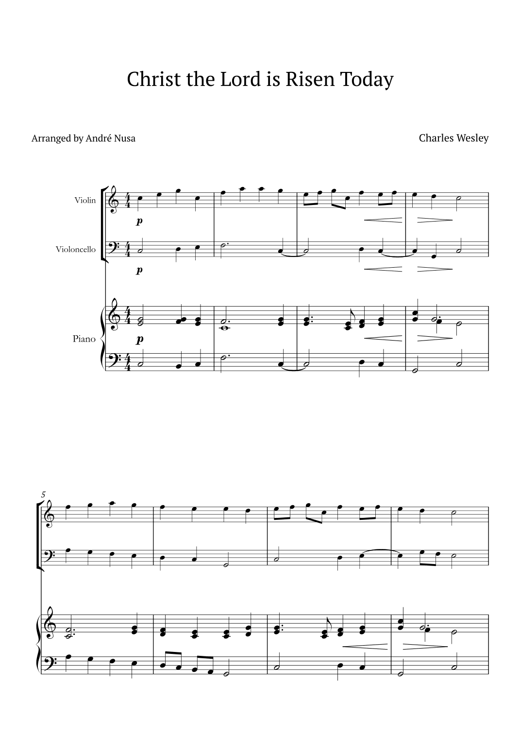 Christ the Lord is Risen Today (arr. André Nusa)