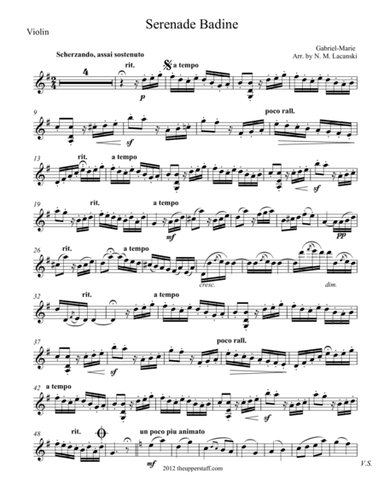 Serenade Badine (arr. Nick Lacanski)
