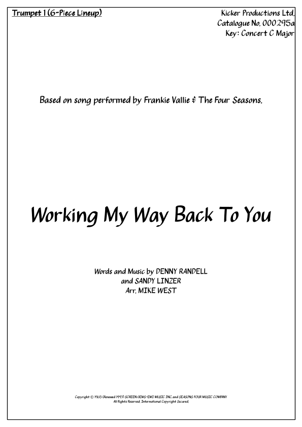 Workin' My Way Back To You (arr. Michael Storeton-West)