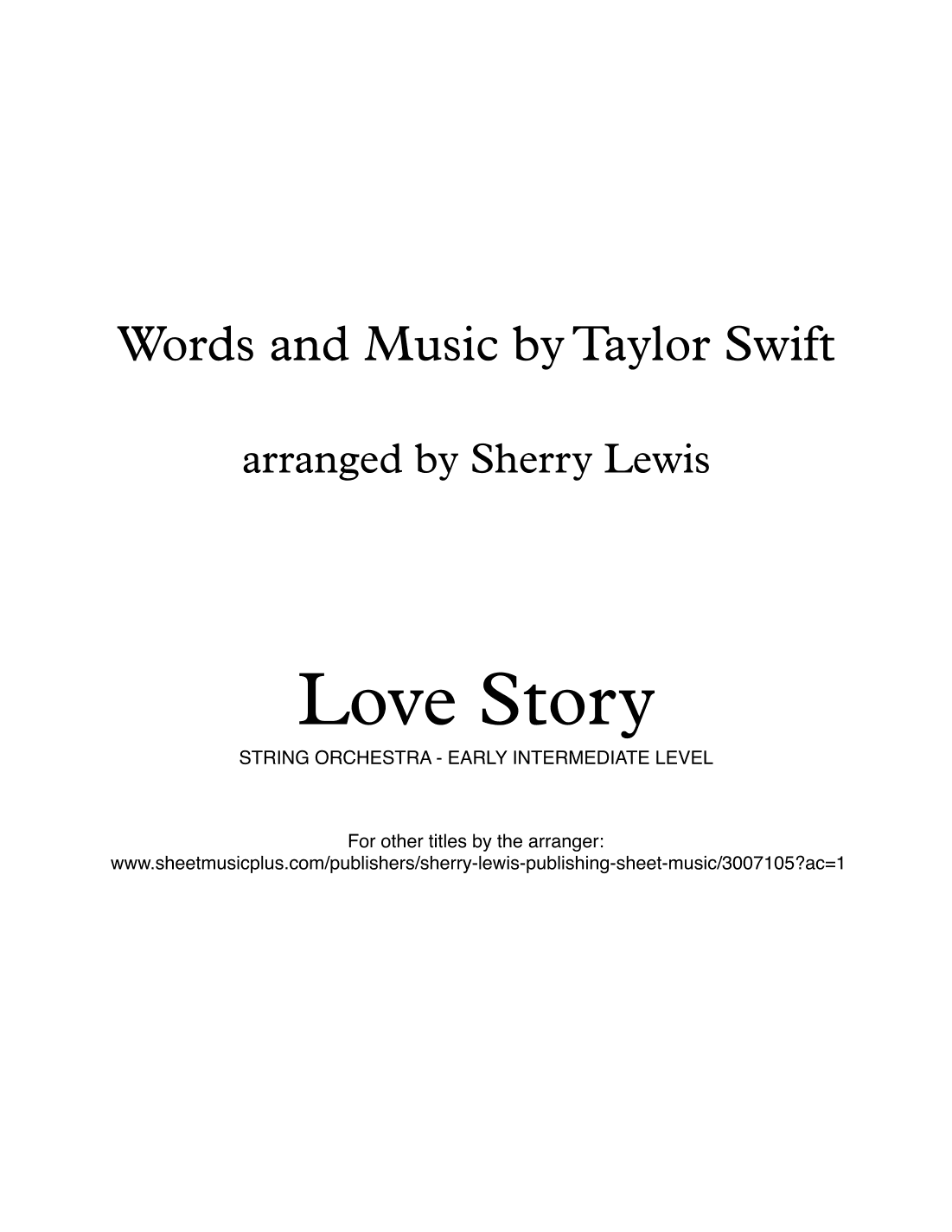 Love Story (arr. Sherry Lewis)