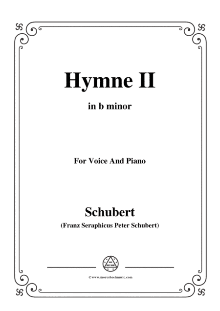 Schubert-Hymne(Hymn II),D.660,in b minor,for Voice&Piano (arr. MSM)