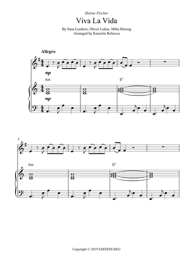 Viva La Vida (arr. Kaiserin Rebecca)