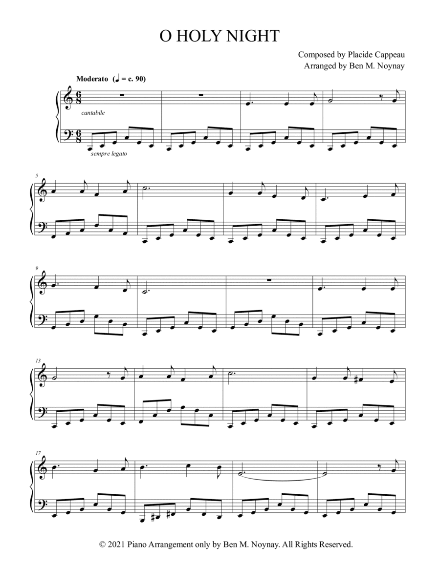 O Holy Night (Traditional Christmas Carol) - L.H. Root Octave Arpeggio for Beginners (arr. Ben M. Noynay)