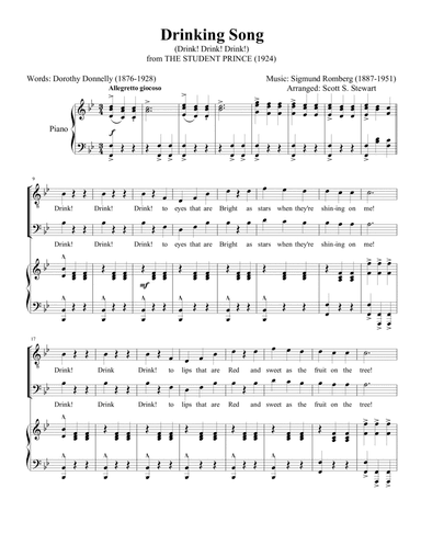 Drinking Song (Drink, Drink, Drink), The Student Prince (arr. Scott S. Stewart)
