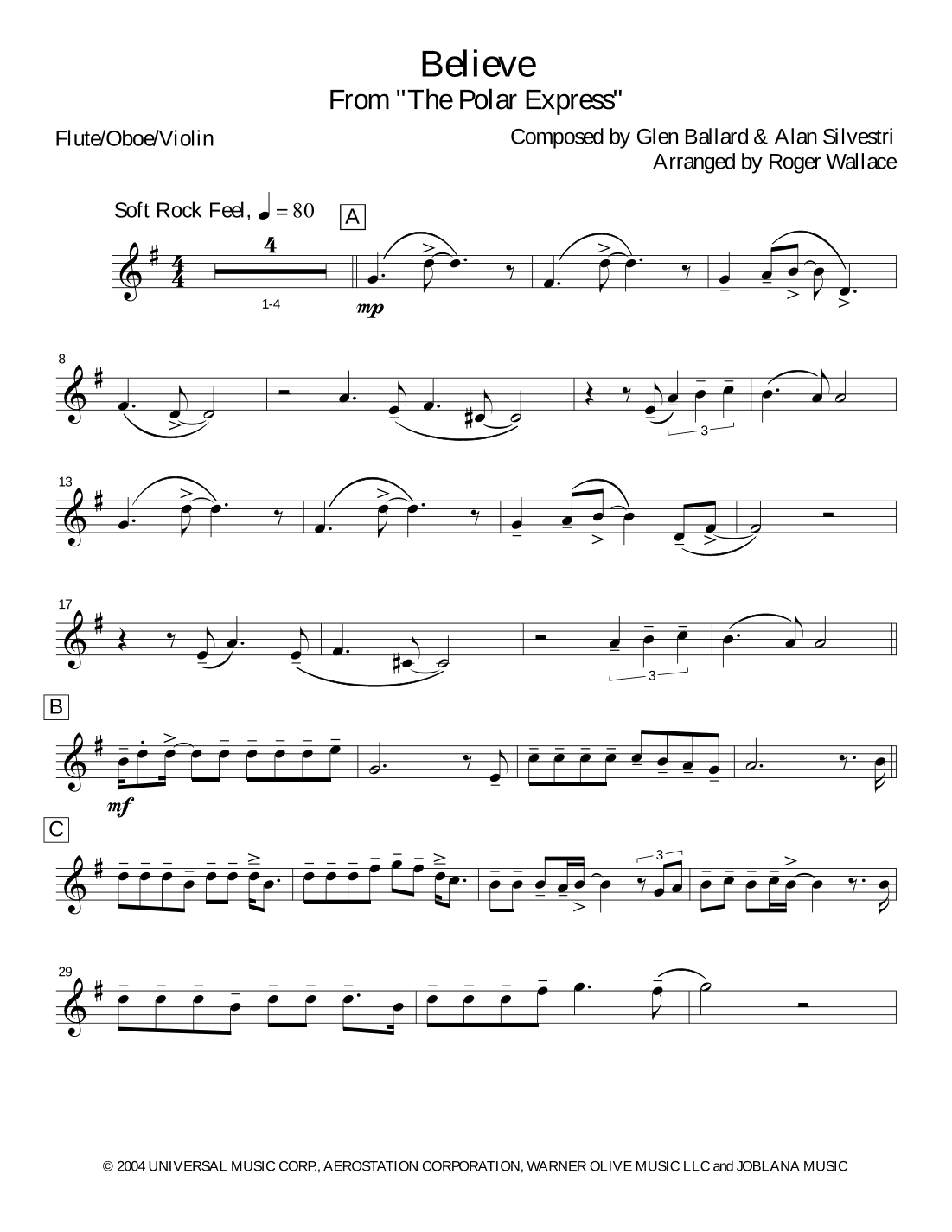 The Polar Express (arr. Roger Wallace)