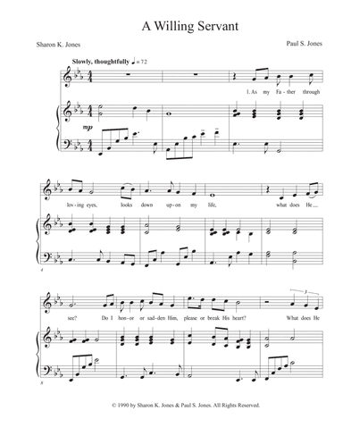 A Willing Servant (Med-High, solo/duet)