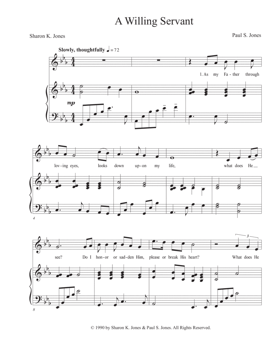 A Willing Servant (Med-High, solo/duet)