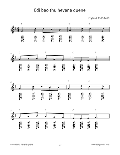 Edi beo thu hevene quene (arr. songbooks.info)
