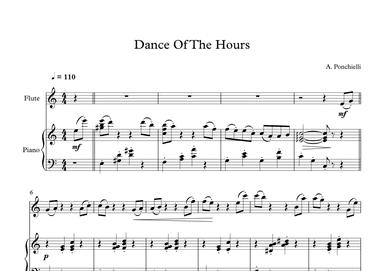 Dance Of The Hours - Amilcare Ponchielli (Flute + Piano) (arr. Digital Book Music)