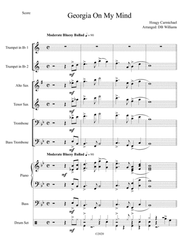Georgia On My Mind (arr. DB Williams)