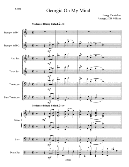 Georgia On My Mind (arr. DB Williams)