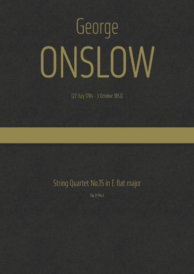 Onslow - String Quartet No.15 in E flat major, Op.21 No.3 (arr. J.G. Cucó Barber)