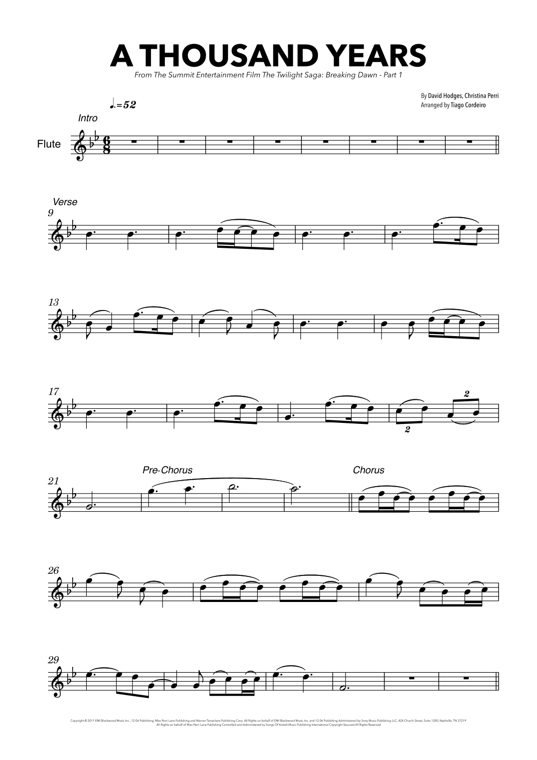 A Thousand Years (arr. Tiago Cordeiro)