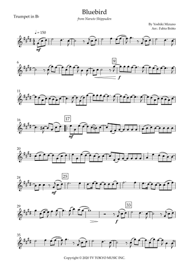 Ikimono Gakari's Blue Bird (arr. Fabio Britto)