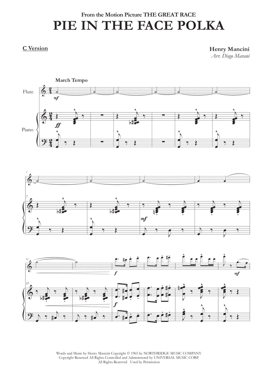 Pie In The Face Polka (arr. Diego Marani)