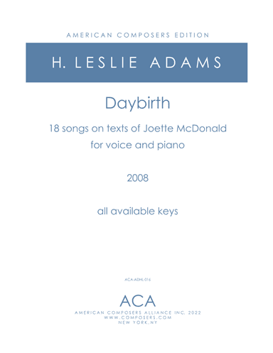 [Adams] Daybirth - Full Collection of 18 Songs