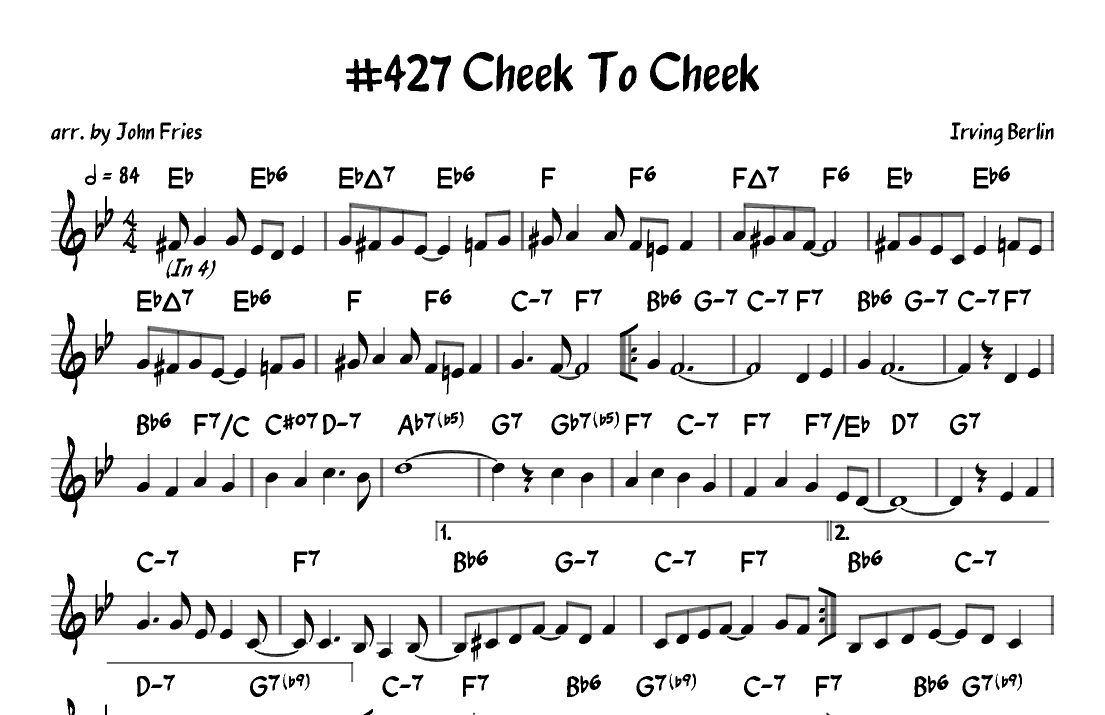 Cheek To Cheek (arr. John Fries)