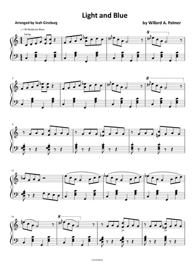 Light and Blue (arr. Leah Ginzburg)