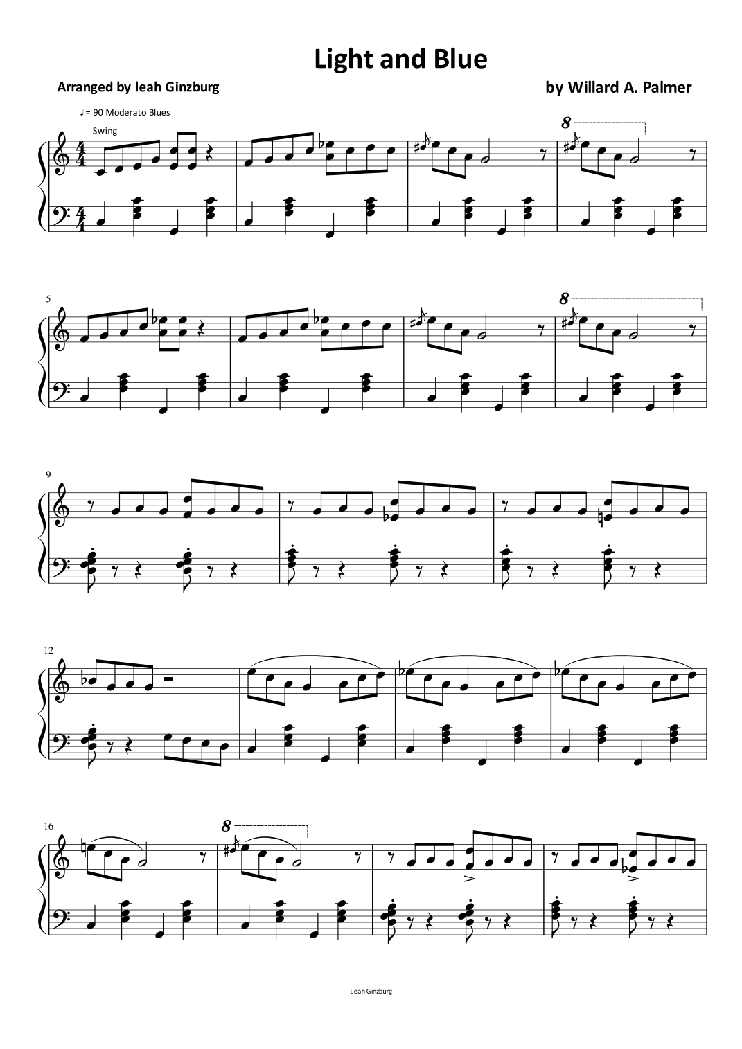 Light and Blue (arr. Leah Ginzburg)