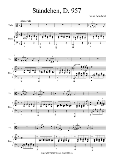 Ständchen (arr. Golden Skull Editions)