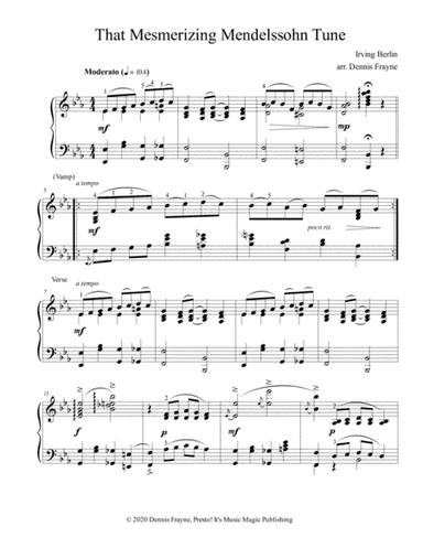 That Mesmerizing Mendelssohn Tune (arr. Presto! It's Music Magic Publishing)