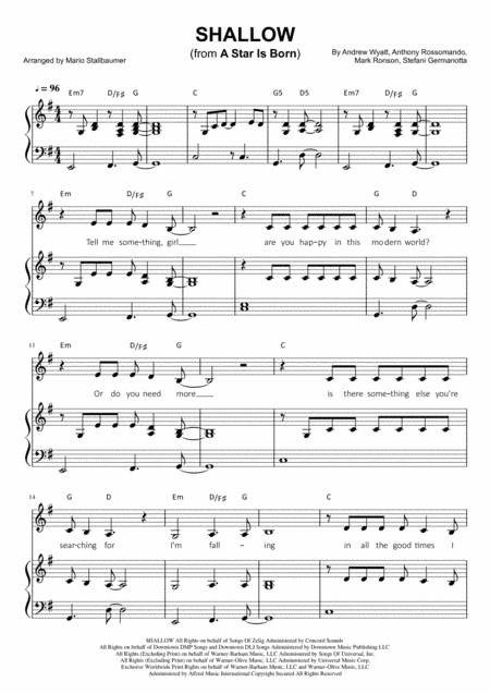 Shallow (arr. Mario Stallbaumer)