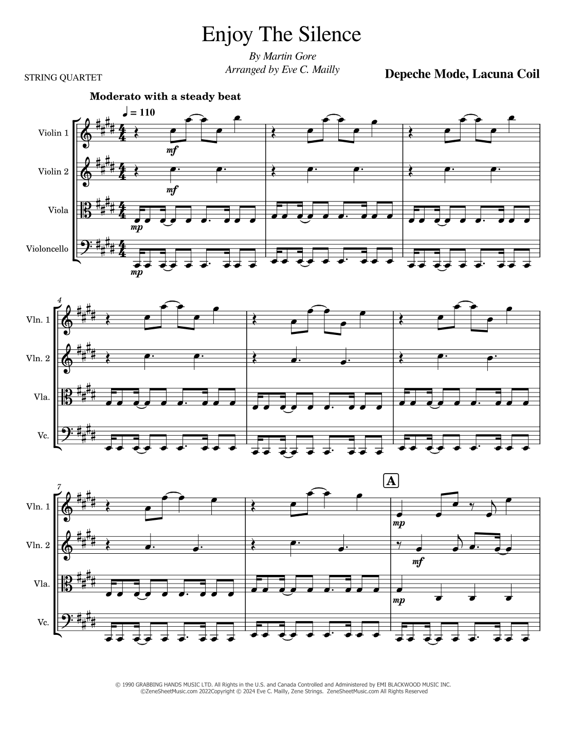 Enjoy The Silence (arr. Eve C. Mailly - Zene Strings)