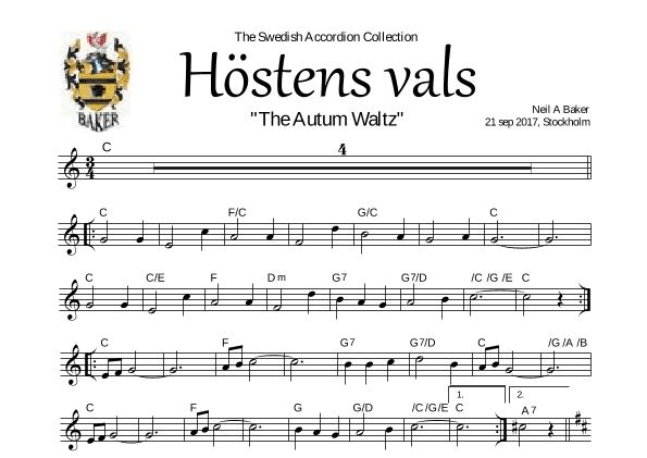 The Autum Waltz (Lead Sheet)