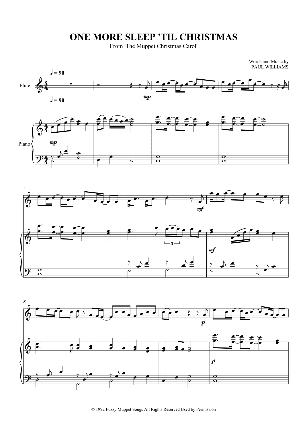 One More Sleep 'til Christmas (arr. SCMusic)