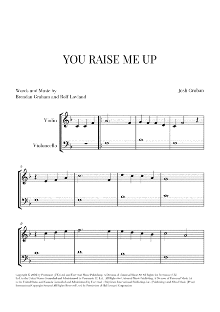 You Raise Me Up (arr. Cadenza Editions)