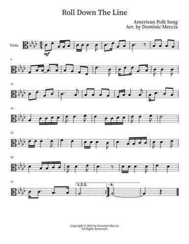 Roll Down The Line (arr. Dominic Meccia)