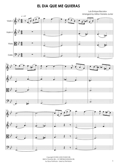El Dia Que Me Quieras (arr. Milton Ferreira Junior)