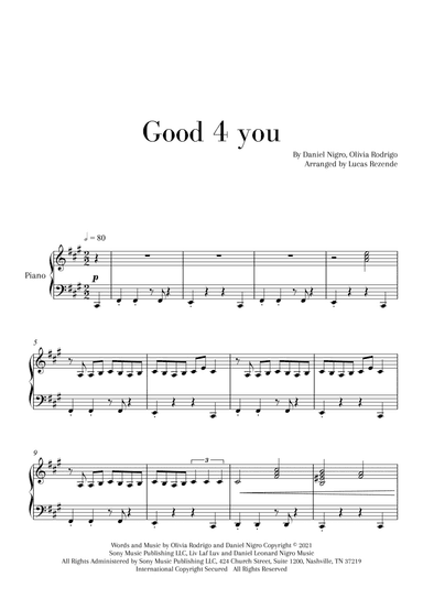 Good 4 U (arr. Lucas Rezende)