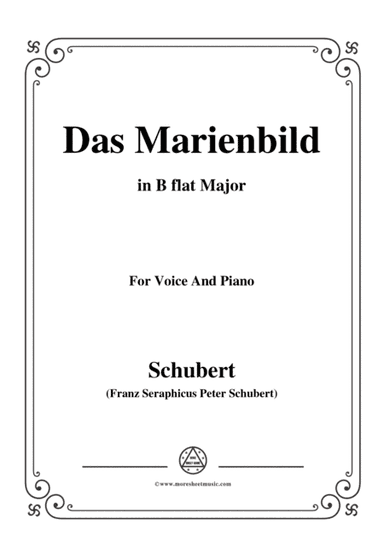Schubert-Das Marienbild,in B flat Major,for Voice&Piano (arr. MSM)