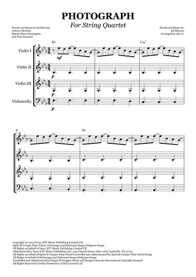 Photograph (arr. Alex E.)