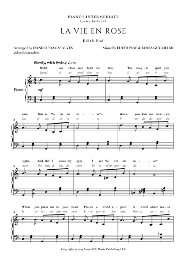 La Vie En Rose (arr. Danilo "Daca" Alves)