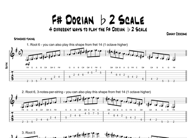 F# Dorian b2 Scale (4 Ways to Play)