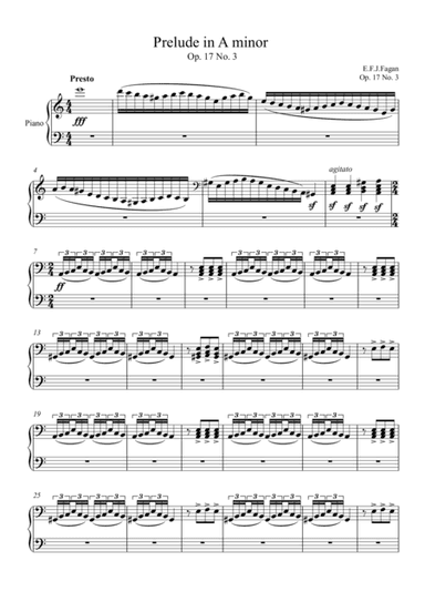 Prelude in A minor Op 17 No. 3
