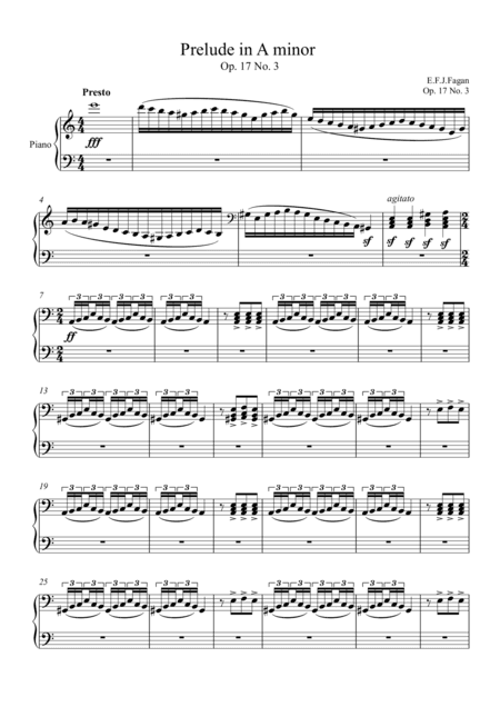 Prelude in A minor Op 17 No. 3