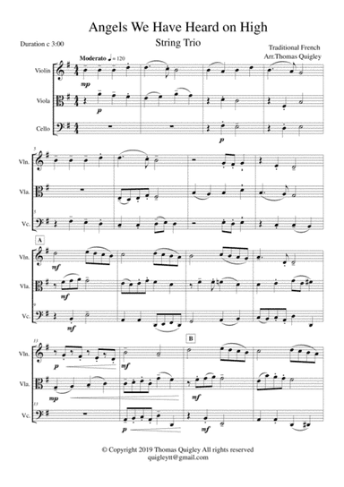 Angels We Have Heard On High (arr. Thomas Quigley)