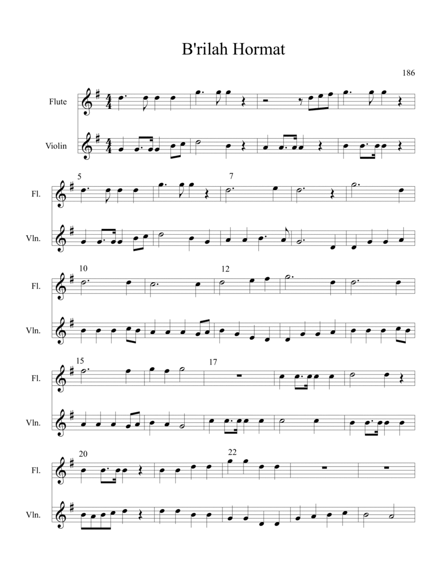 Glory be to God in the Highest / B'rilah Hormat Pada-Hu (arr. Angie Wiranata)