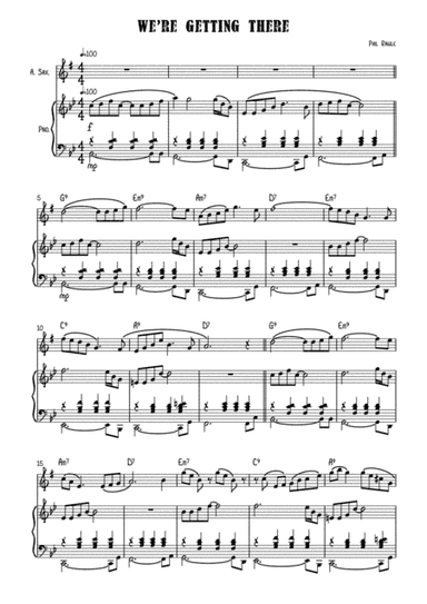 We're Getting There - Alto Sax solo
