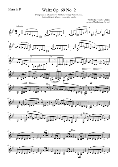 Waltz Op. 69 No. 2 (arr. Zachary Corbett)