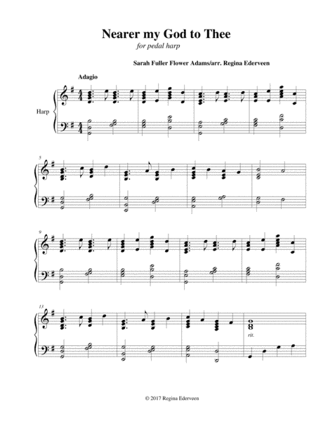 Nearer my God to Thee - pedal harp solo