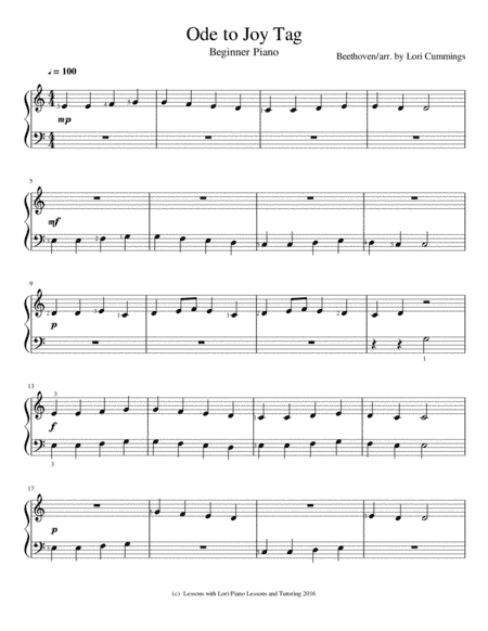 Ode to Joy (arr. Lori Cummings)