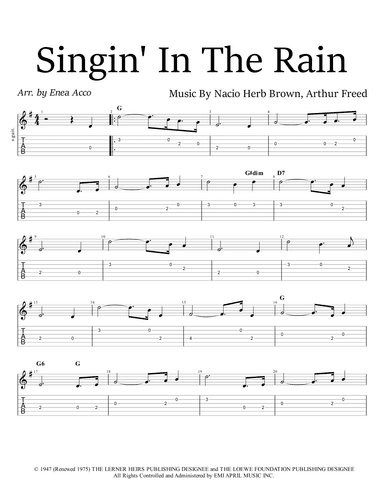 Singin' In The Rain (arr. Enea Acco)