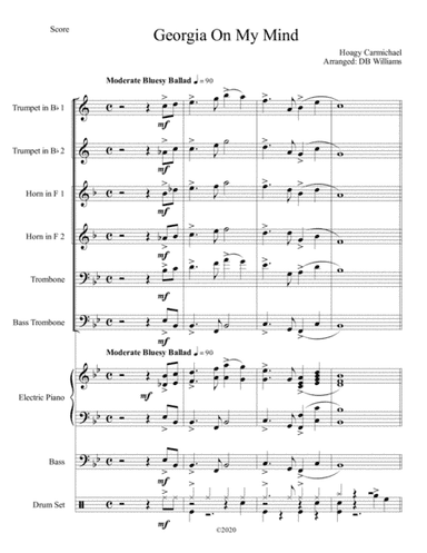 Georgia On My Mind (arr. DB Williams)