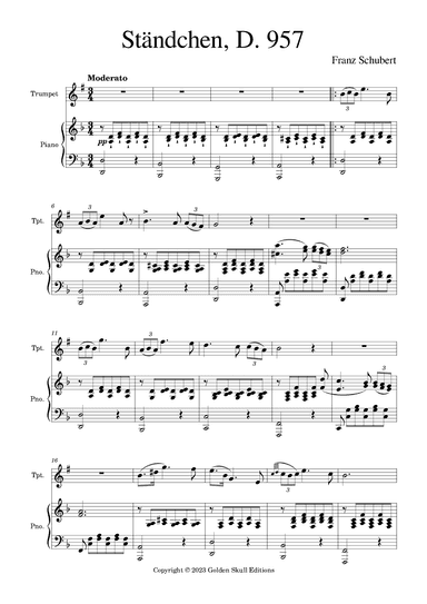 Ständchen (arr. Golden Skull Editions)